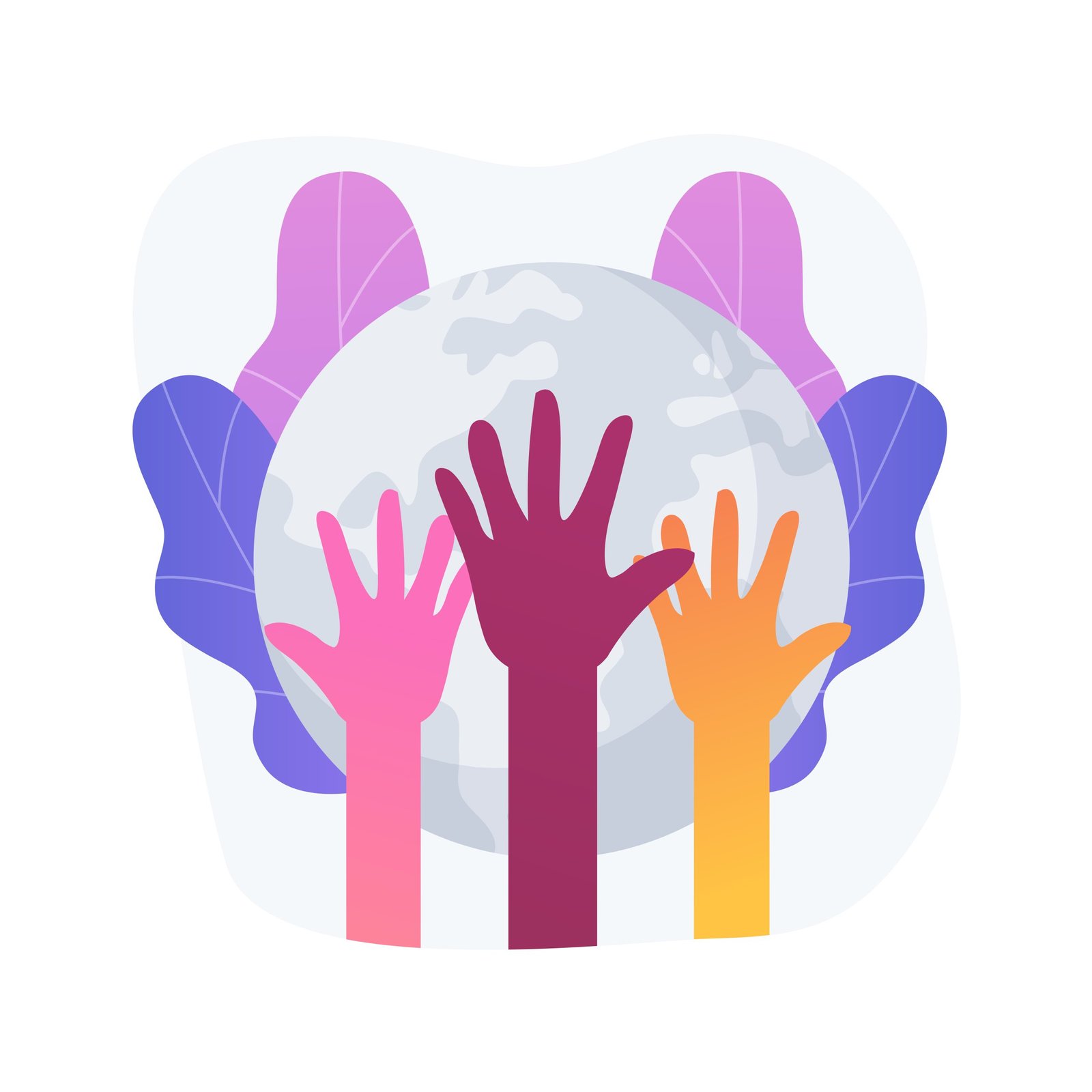 Making equality, diversity and inclusion a Trust-wide priorit - different coloured hands over a globe