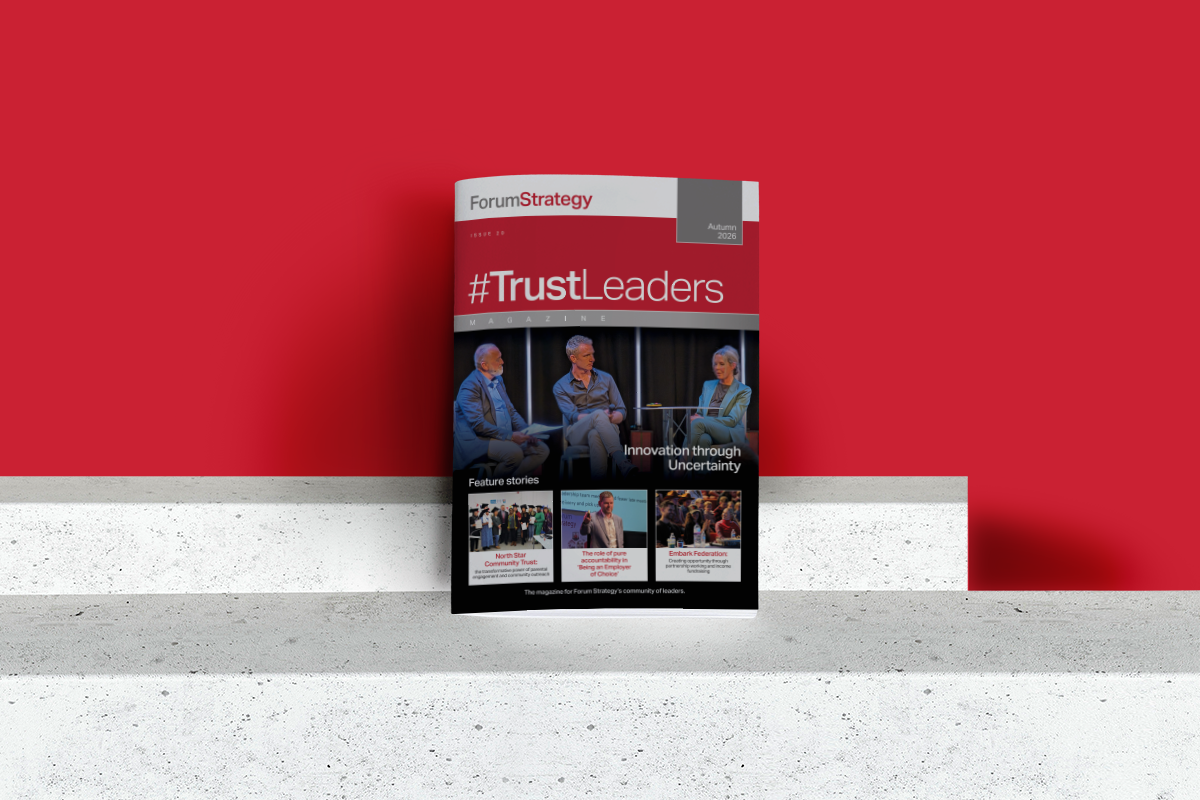 Mock-up of TrustLeaders Magazine, Winter 2023